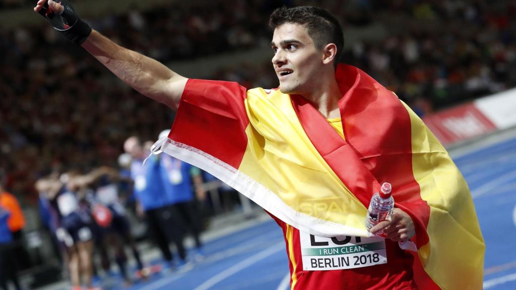 Bruno Hortelano, después de la final de 4x400m, donde España fue bronce.