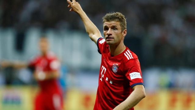 Müller durante un partido con el Bayern Múnich