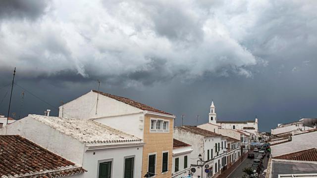 Nubes sobre Sant Lluís, Menorca, hoy