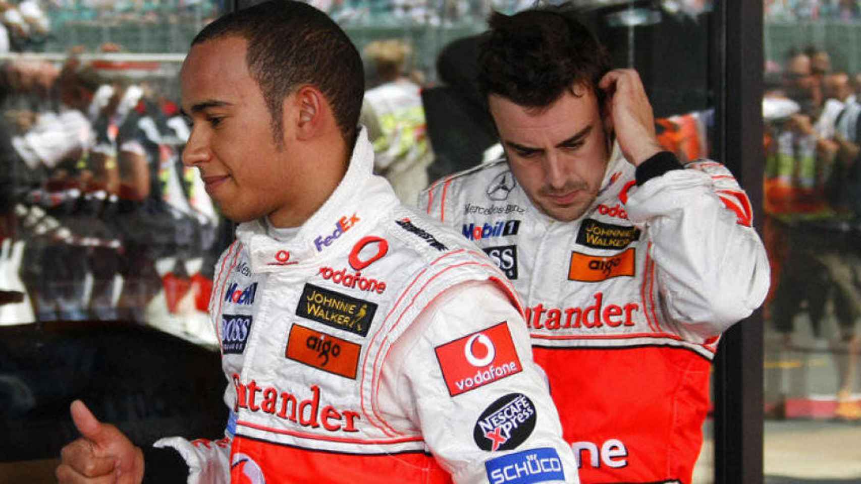 Lewis Hamilton y Fernando Alonso, en McLaren