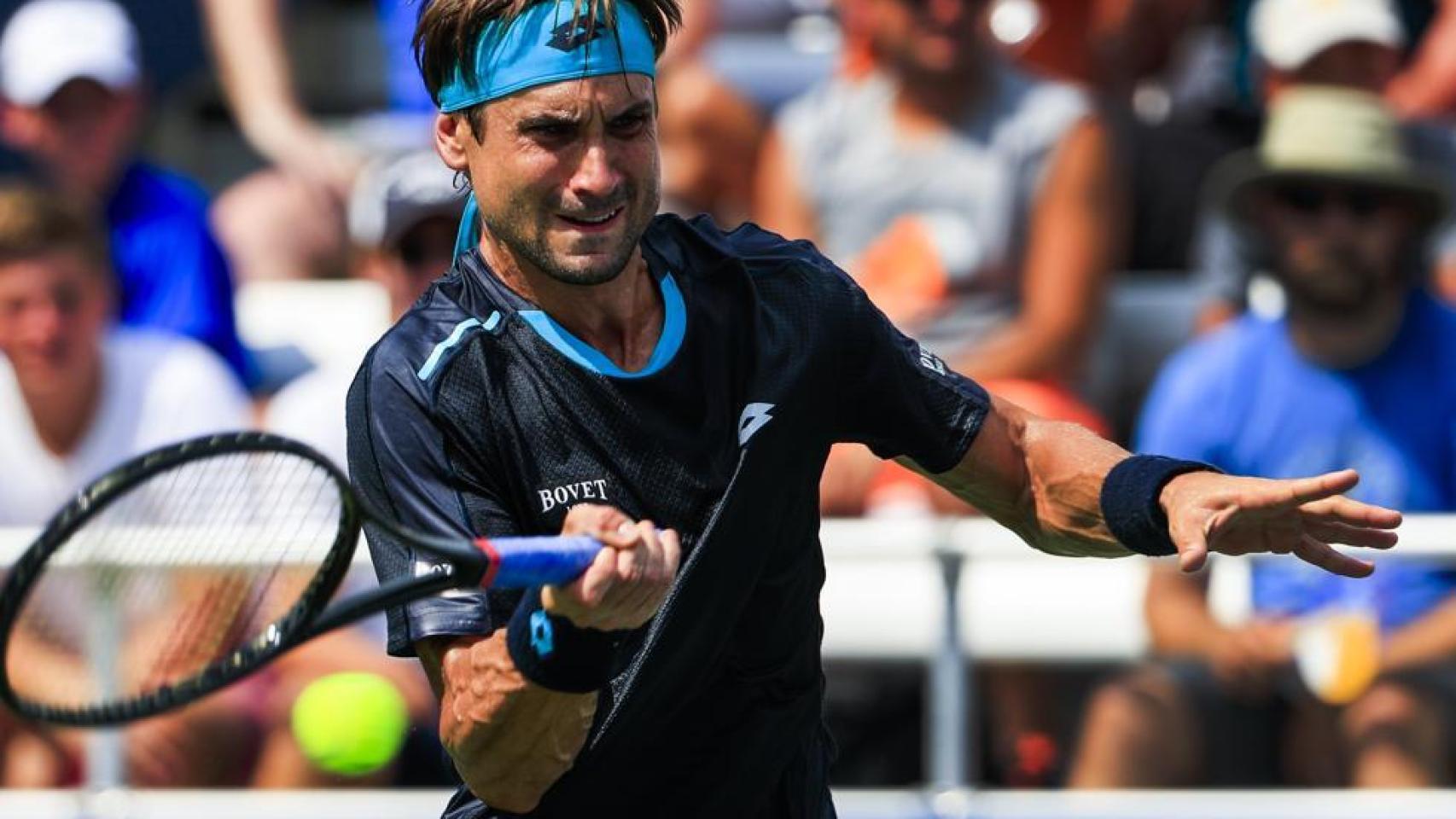 David Ferrer, durante un torneo de Cincinnati