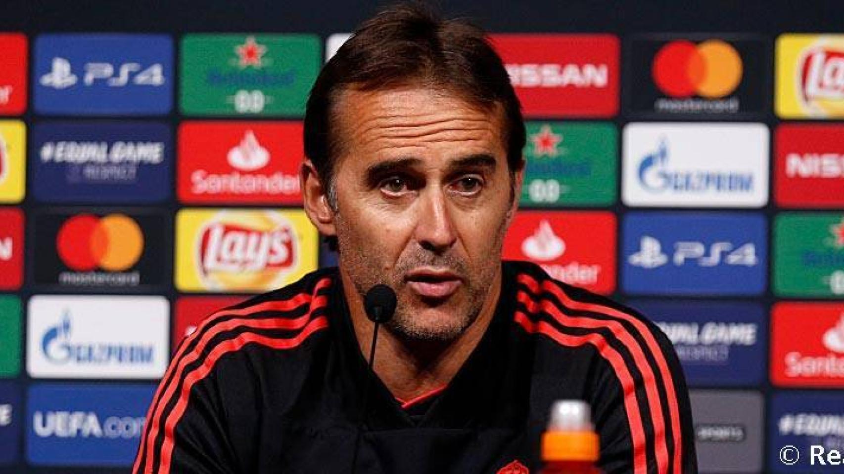 Julen Lopetegui, en la rueda de prensa previa a la Supercopa ante el Atlético