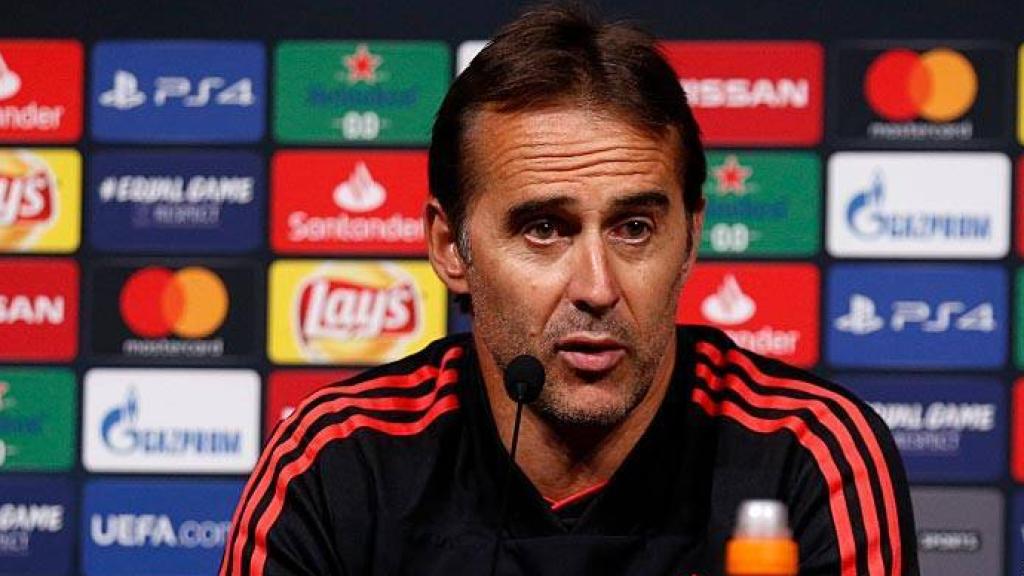 Julen Lopetegui, en la rueda de prensa previa a la Supercopa ante el Atlético