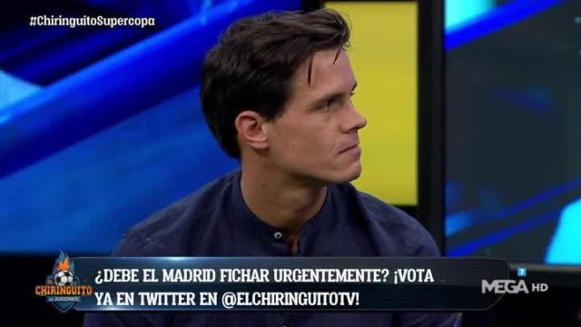 Edu Aguirre durante El Chiringuito. Foto: @elchiringuitotv