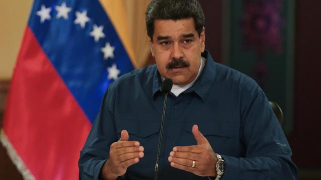 El presidente de Venezuela, Nicolás Maduro, durante un discurso en el Palacio de Miraflores.