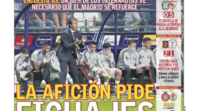 La portada del diario AS (17/08/2018)