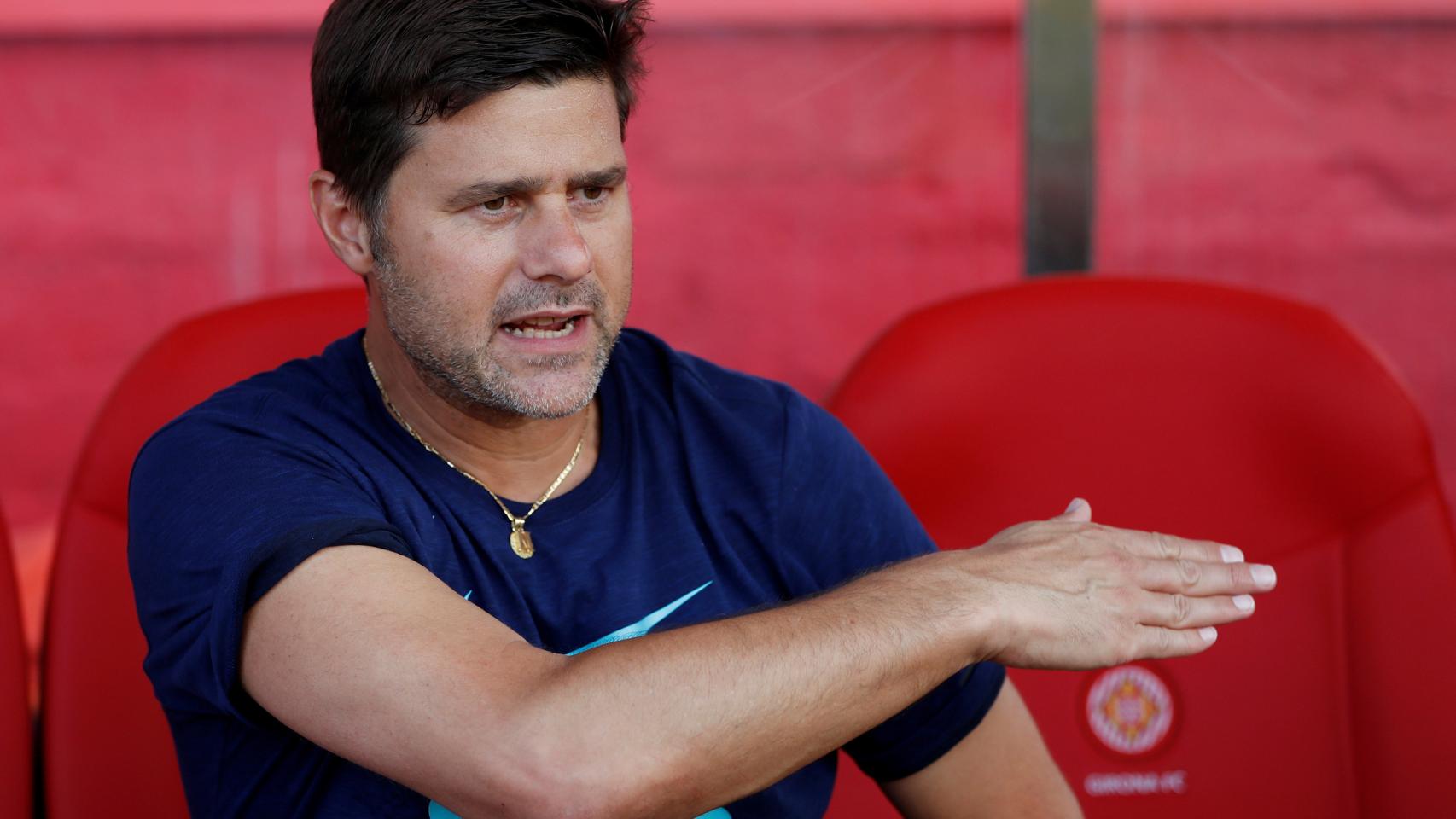 Pochettino en el banquillo del Tottenham