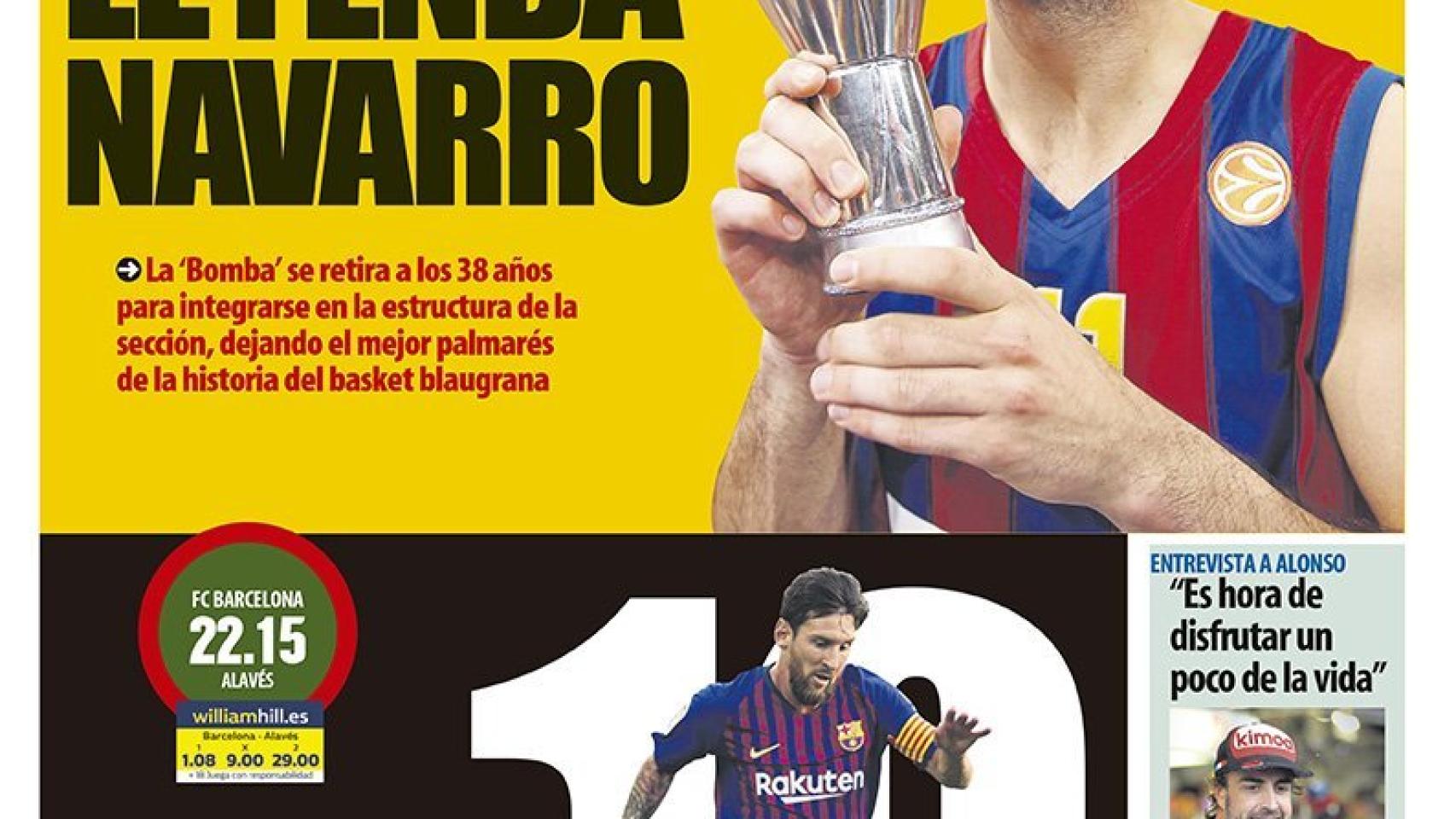 Portada de Mundo Deportivo (18/08/2018)