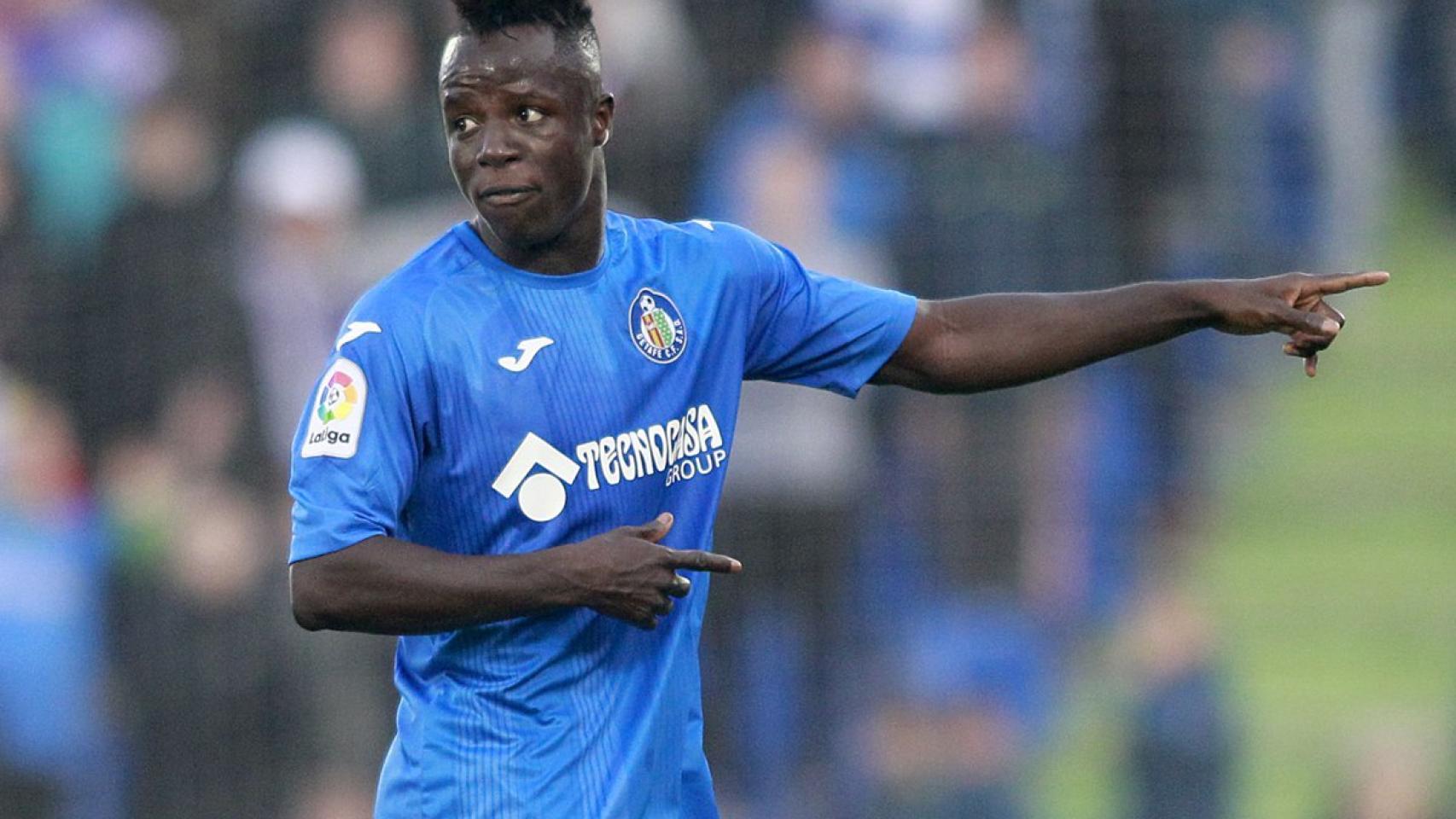 Amath Ndiaye, durante un partido con el Getafe. Foto: Twitter (@GetafeCF)