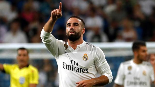 Dani Carvajal dedica su gol a la grada