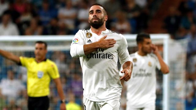 Dani Carvajal dedica su gol ante el Gerafe