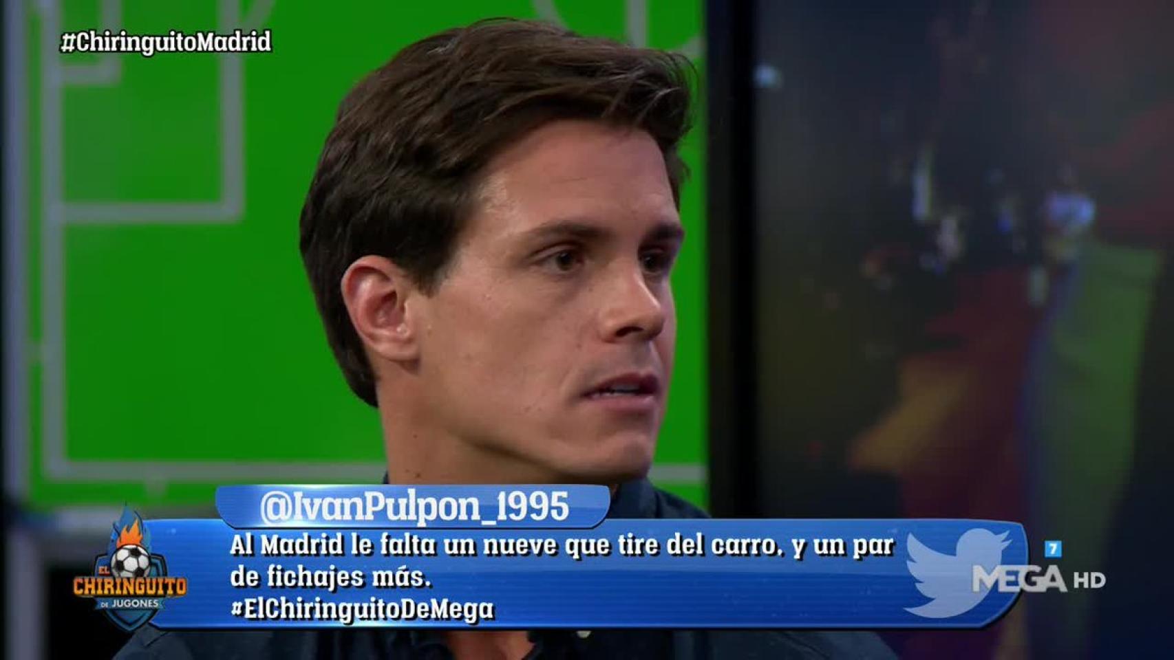 Edu Aguirre en El Chiringuito. Foto: Twitter (@elchiringuitotv)