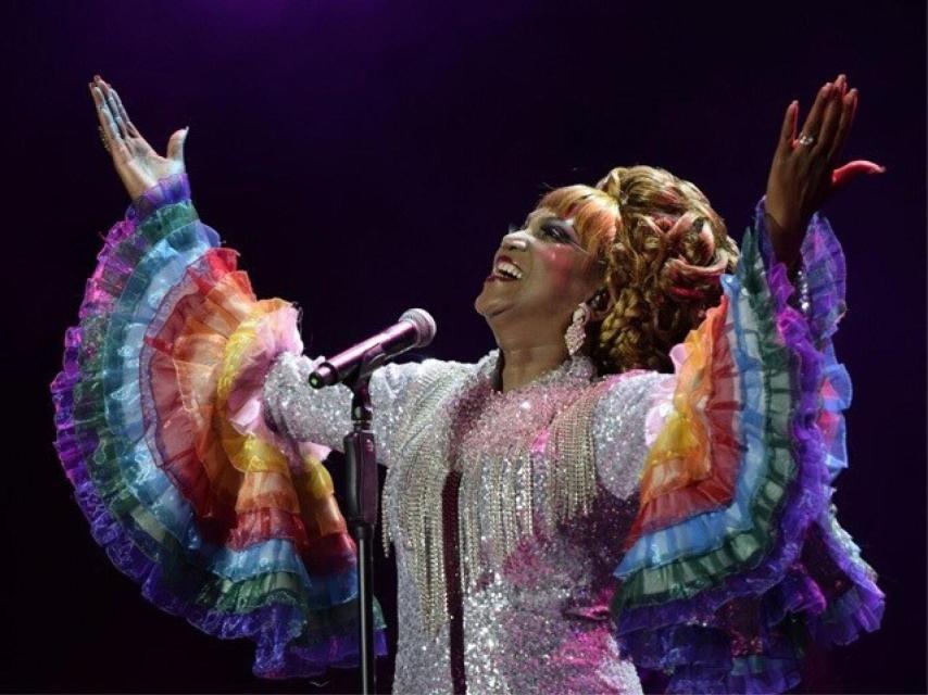 Lucrecia, durante el espectáculo 'Celia Cruz, El Musical'