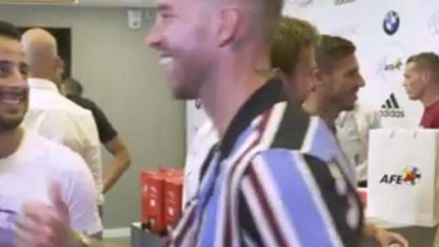 Sergio Ramos en la reunión de AFE