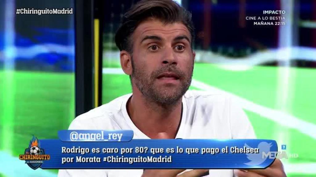 Óscar Pereiro en El Chiringuito. Foto: Twitter (@elchiringuitotv)