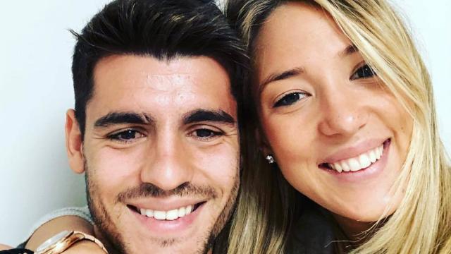 Morata, en una foto con su mujer Alice Campello