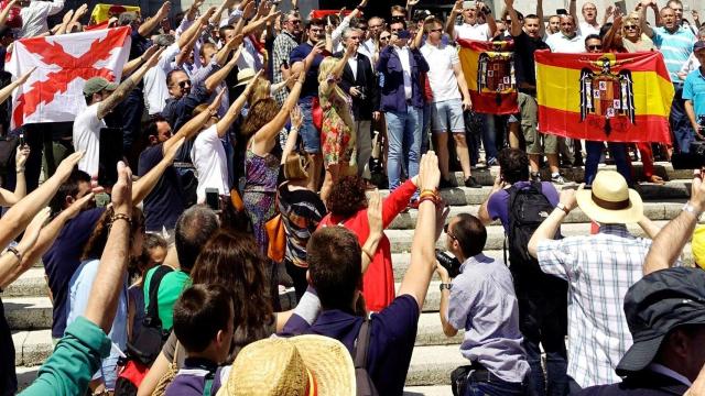 Concentración de franquistas en el Valle el pasado julio.