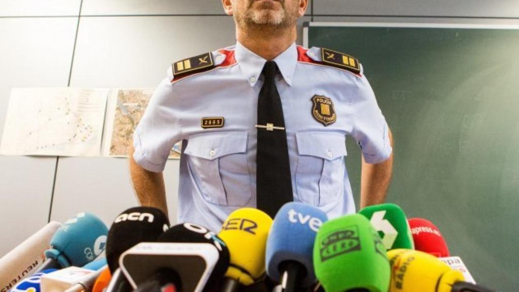 Rafael Comes, comisario de Mossos, durante la rueda de prensa del lunes.