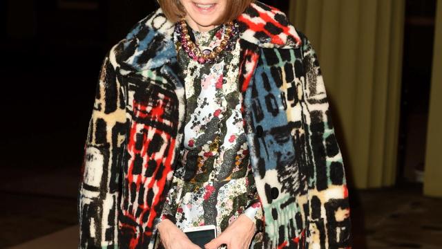 Anna Wintour fotografiada durante un evento.