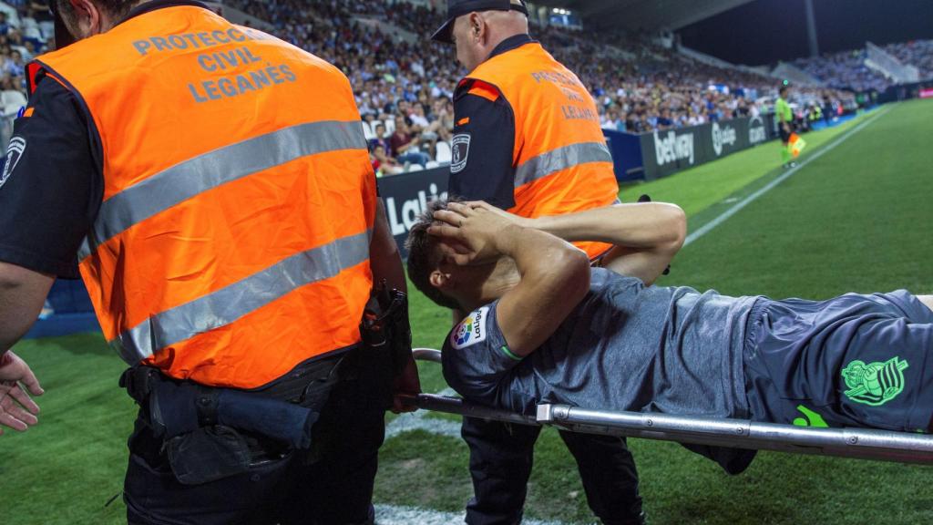 Diego Llorente, lesionado en el Leganés - Real Sociedad