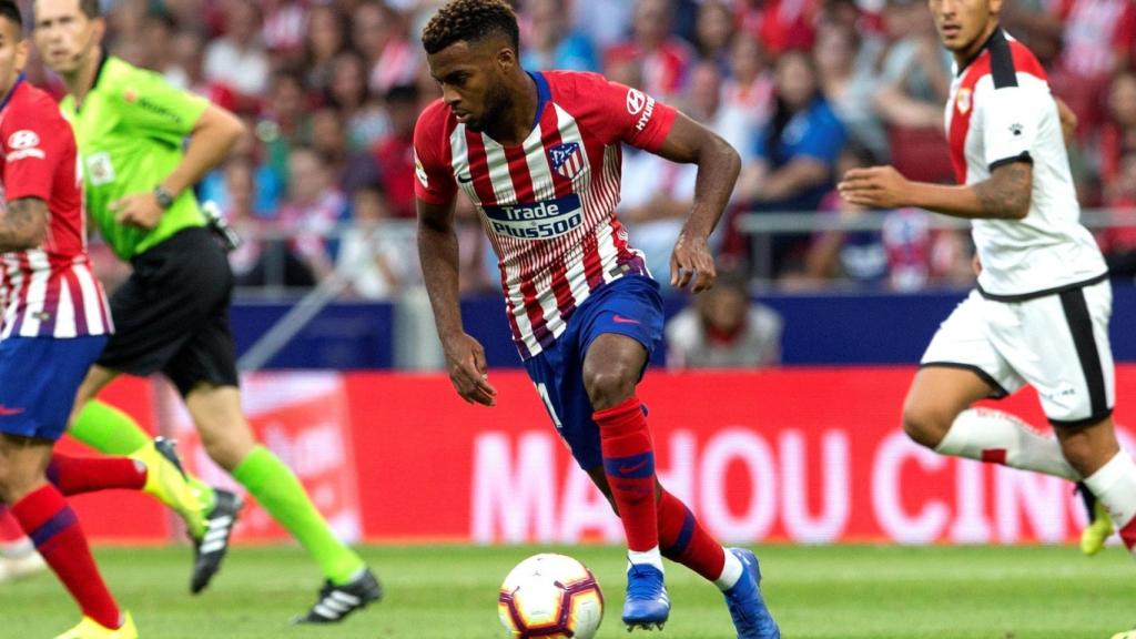 Lemar, en un partido con el Atlético de Madrid,