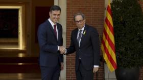 Pedro Sánchez y Quim Torra en La Moncloa.