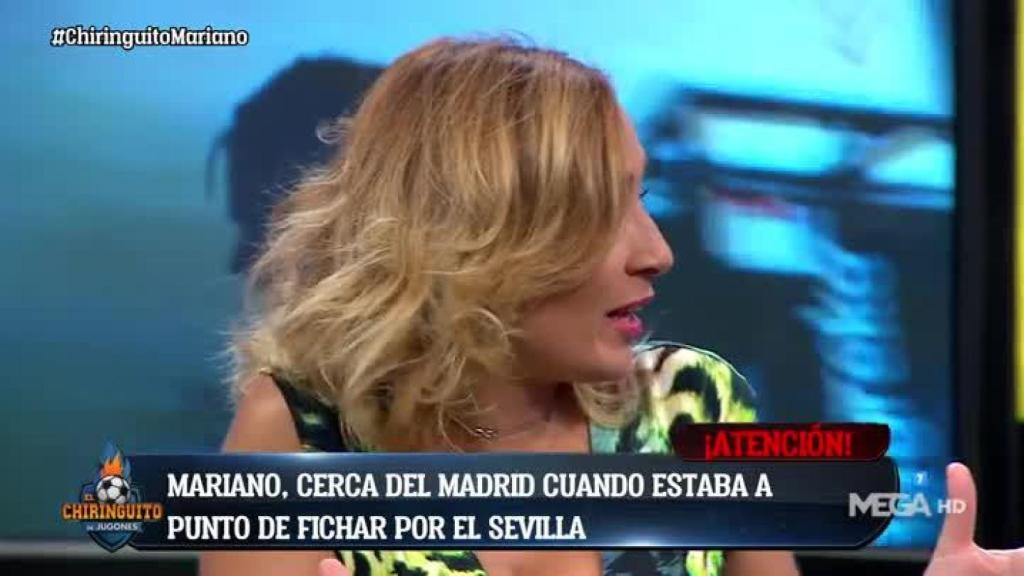 Rocío Martínez en El Chiringuito. Foto: Twitter (@elchiringuitotv)