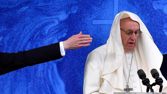 El papa Francisco, durante una conferencia de prensa.