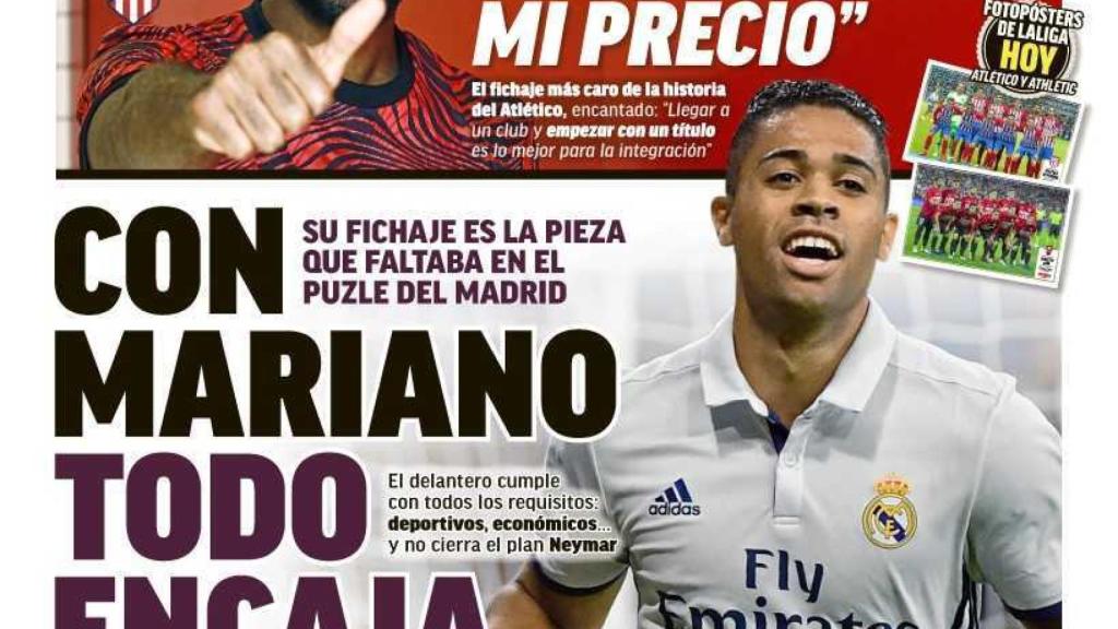 La portada del diario Marca (29/08/2018)