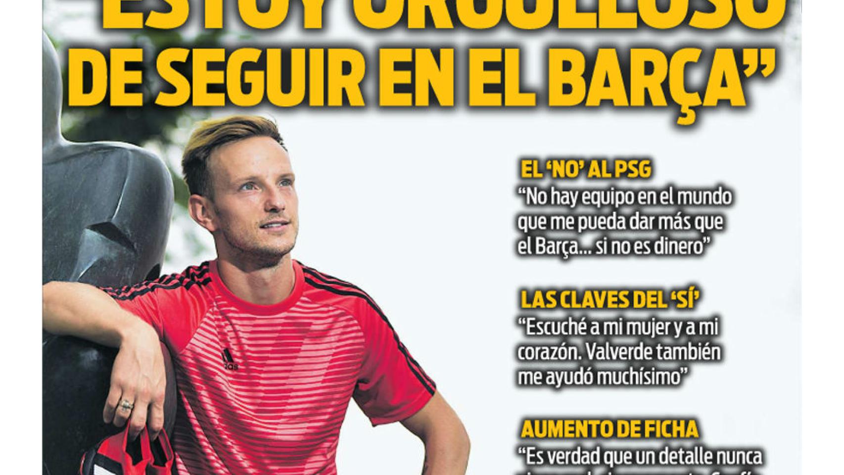 La portada del diario Sport  (30/08/2018)