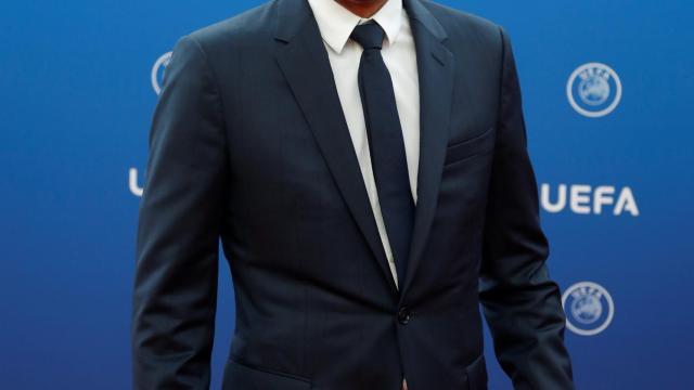 Nasser Al-Khelaifi en la ceremonia de sorteo de la fase de grupos de la Champions League