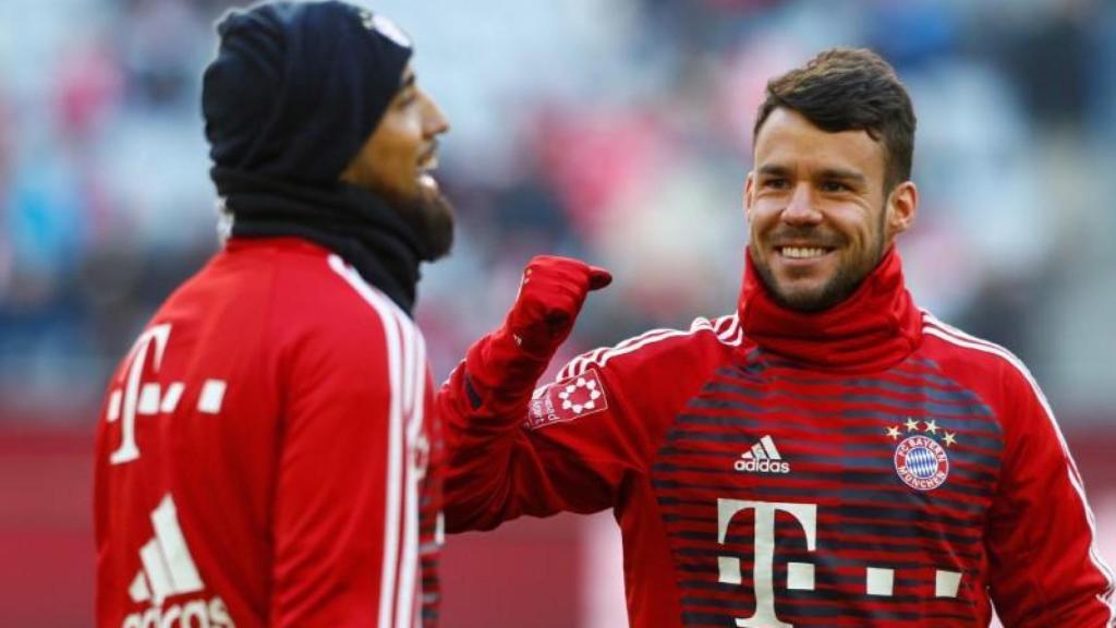 Bernat entrenando con el Bayern