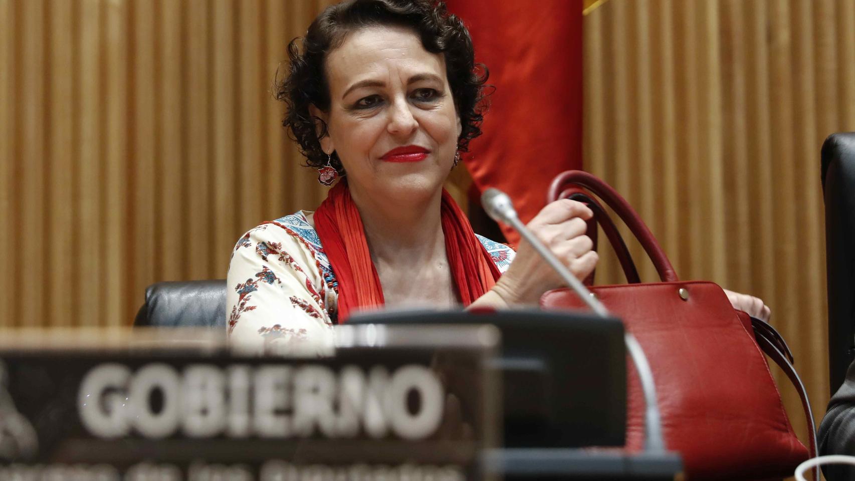 La ministra Magdalena Valerio, durante su comparecencia.