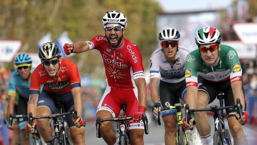 Bouhanni celebra su victoria