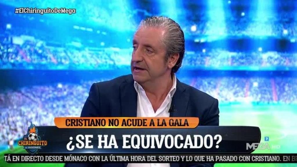 Josep Pedrerol, en El Chiringuito. Foto: Twitter (@elchiringuitotv)