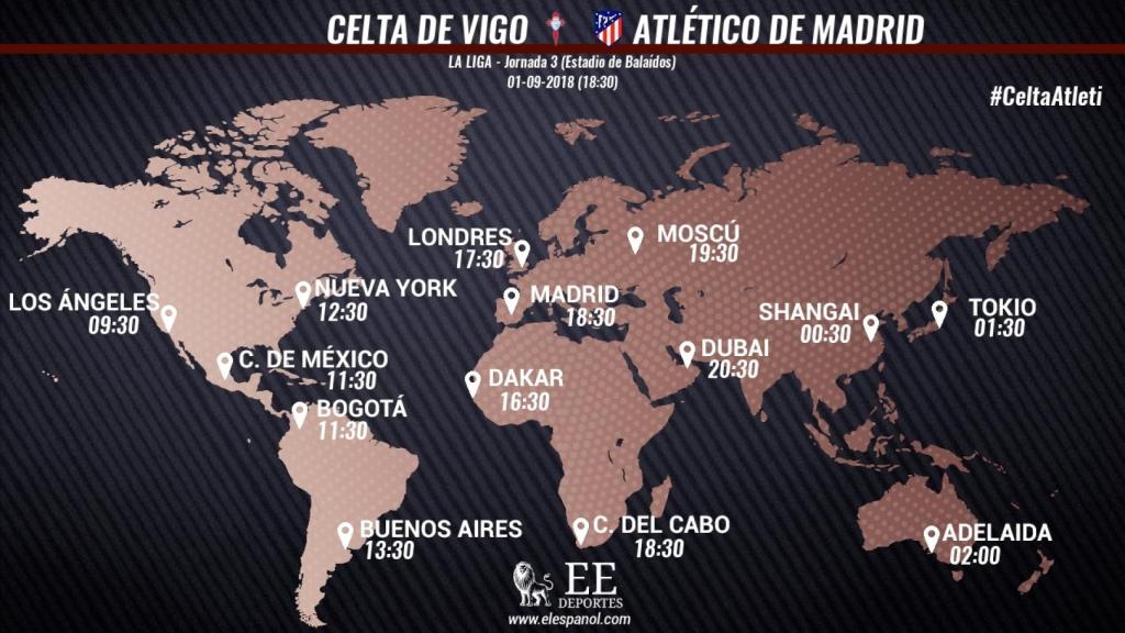 Horario del Celta - Atlético