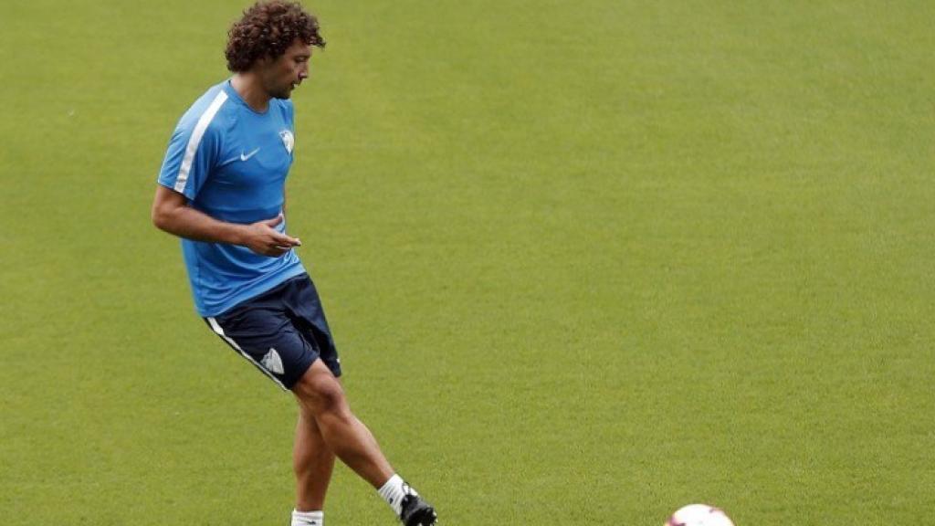 Iturra, en un entrenamiento. Foto: malagacf.com