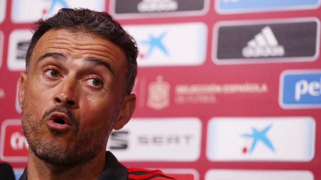 Luis Enrique durante la rueda de prensa celebrada en la Ciudad del fútbol de Las Rozas