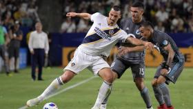 Ibrahimovic, en un partido con Los Angeles Galaxy.