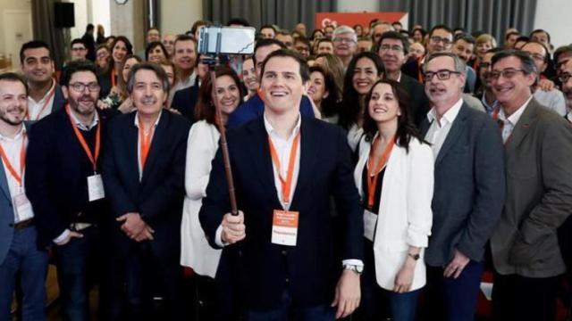 La Ejecutiva de Cs, durante un encuentro en El Escorial.