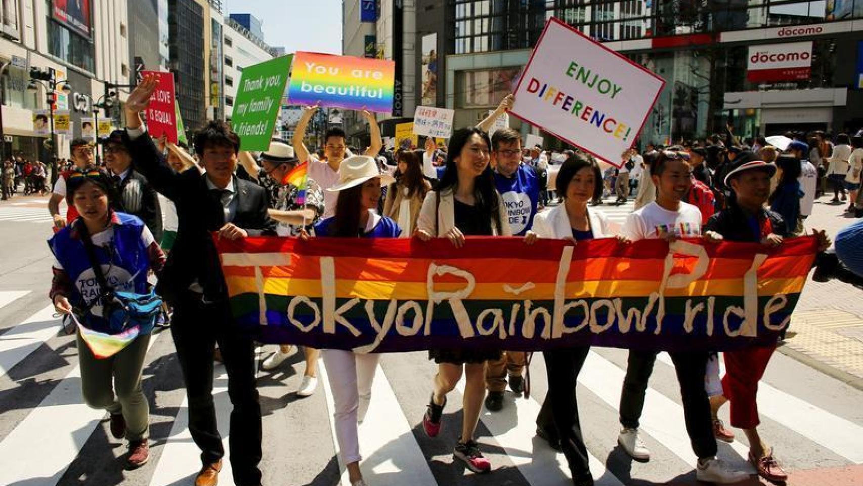 Desfile del Orgullo en Tokio, Japón.