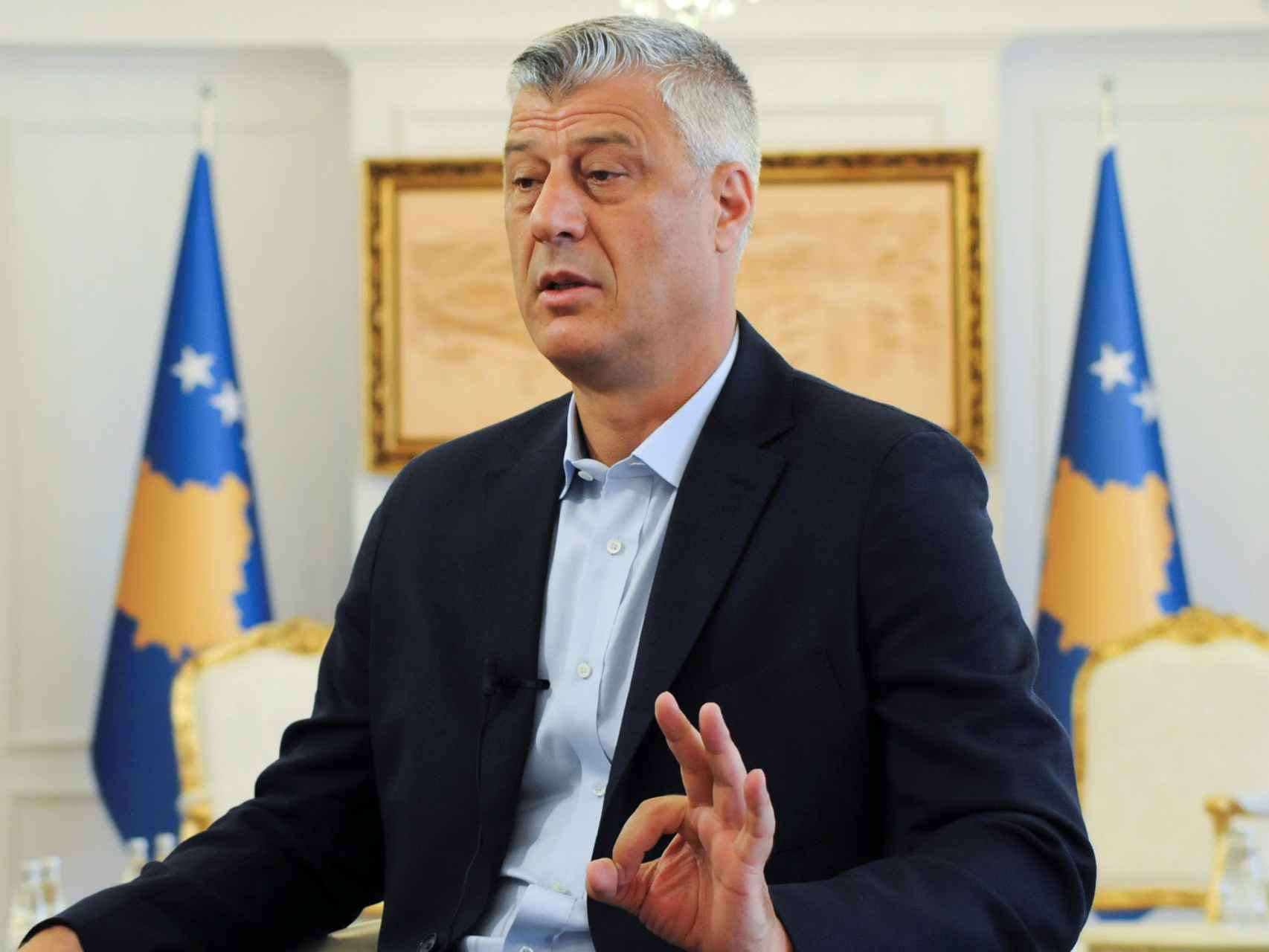 El presidente de Kosovo, Hashim Thaçi, apoya una corrección de la frontera
