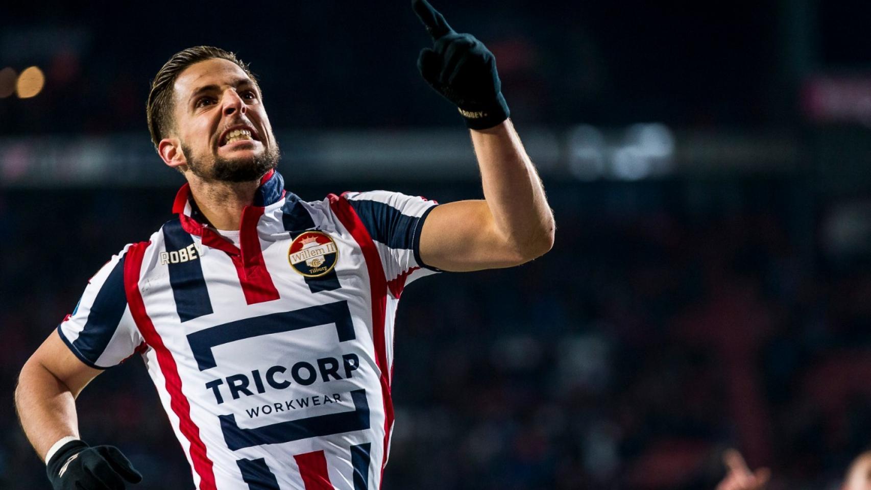 Fran Sol celebra un gol con el Willem II. Foto: willem-ii.nl