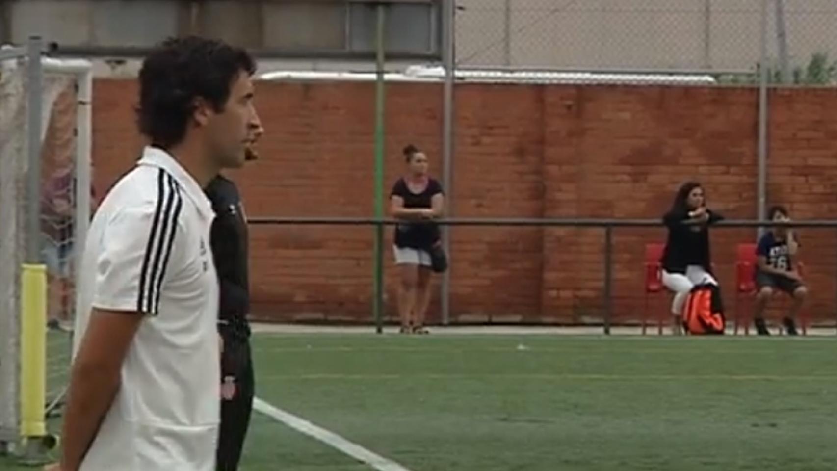 Raúl durante un partido del Cadete B