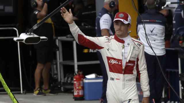 Leclerc en el Gran Premio de Italia