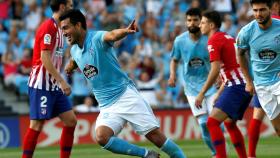 Cabral celebra su gol al Atlético de Madrid