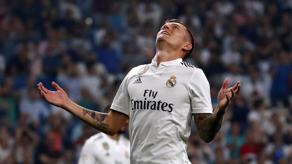 Toni Kroos, lamentándose por una ocasión perdida