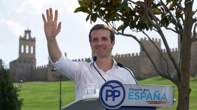 Pablo Casado, este domingo en Ávila.