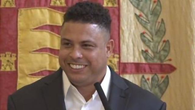 Ronaldo, en rueda de prensa con el Valladolid