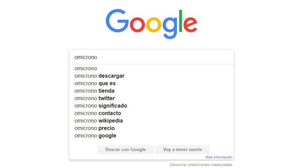 El buscador de Google.